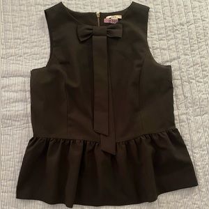 Bar III Peplum Tank with Bow